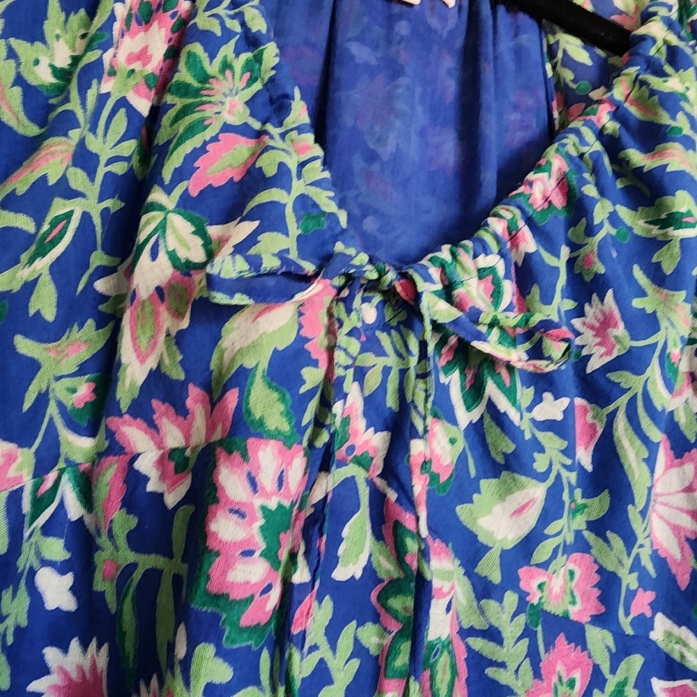 Banjanan Artemis Floral Dress Blue Medium - Picture 4 of 14
